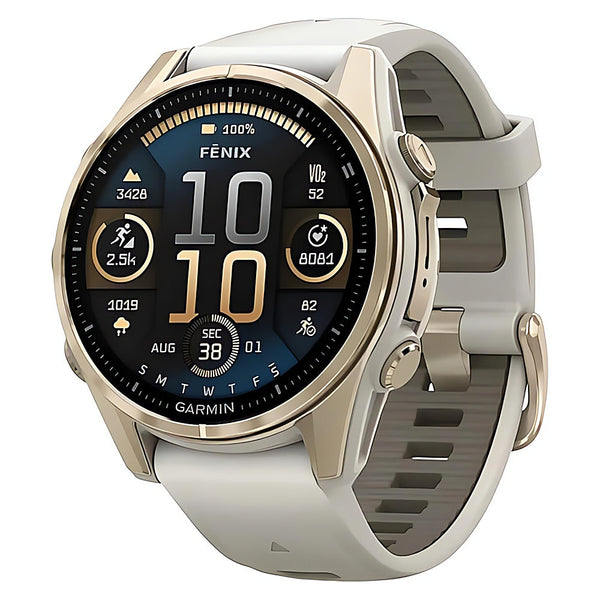 Garmin Fenix 8 43mm Dourado - MK Domus